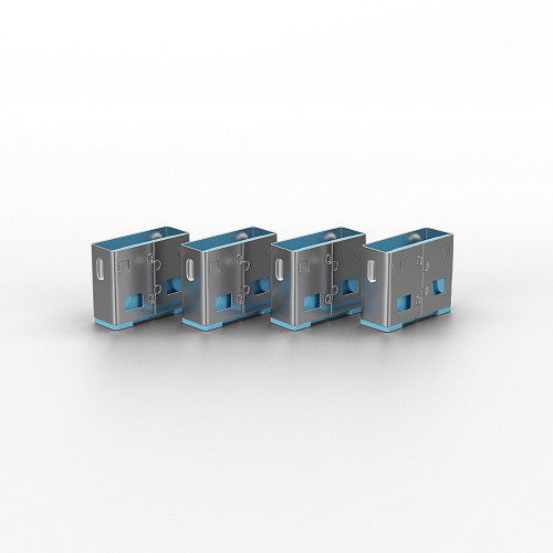 Lindy 40452 bloqueador de puerto Bloqueador de puerto + clave USB tipo A Azul Acrilonitrilo butadieno estireno (ABS) 5 pieza(s) - imagen 2
