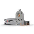Lindy 40453 bloqueador de puerto Bloqueador de puerto + clave USB tipo A Naranja Acrilonitrilo butadieno estireno (ABS) 5 pieza(s) - imagen 1