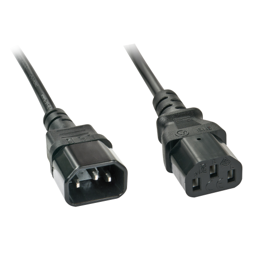 Lindy 30331 cable de transmisión Negro 2 m C14 acoplador C13 acoplador