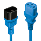 Lindy 30470 cable de transmisión Azul 0,5 m C14 acoplador C13 acoplador - imagen 1