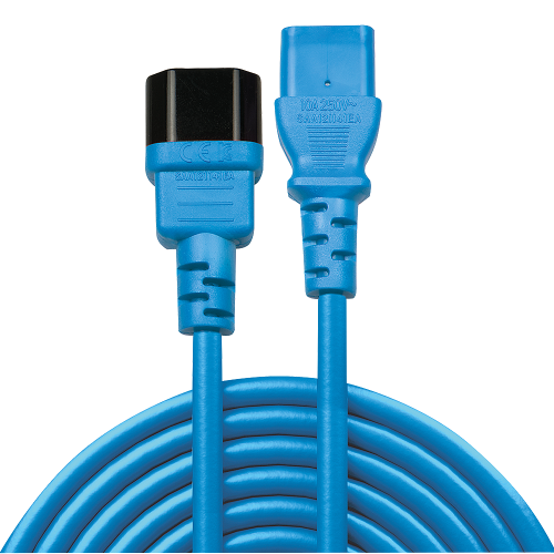 Lindy 30470 cable de transmisión Azul 0,5 m C14 acoplador C13 acoplador - imagen 2