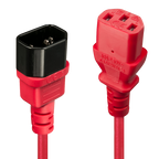 Lindy 30477 cable de transmisión Negro, Rojo 1 m C14 acoplador C13 acoplador - imagen 1
