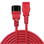Lindy 30477 cable de transmisión Negro, Rojo 1 m C14 acoplador C13 acoplador - imagen 2