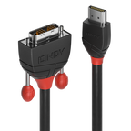 Lindy 36270 adaptador de cable de vídeo 0,5 m HDMI tipo A (Estándar) DVI-D Negro - imagen 1