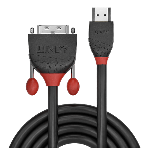 Lindy 36270 adaptador de cable de vídeo 0,5 m HDMI tipo A (Estándar) DVI-D Negro - imagen 2