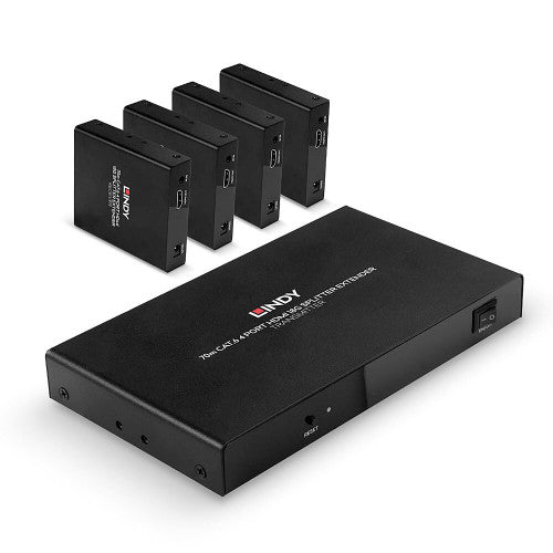 Lindy 38262 extensor audio/video Transmisor y receptor de señales AV Negro - imagen 1