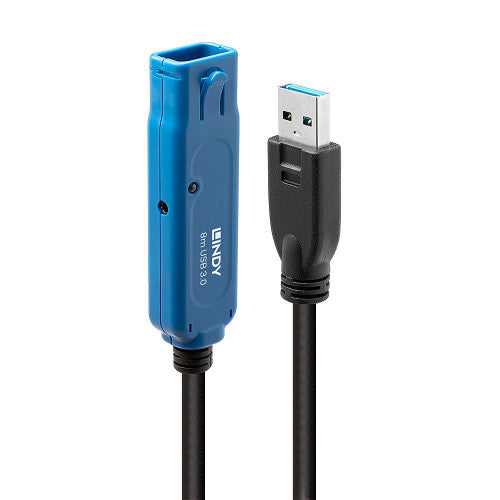 Lindy 43158 cable USB USB 3.2 Gen 1 (3.1 Gen 1) 8 m USB A Negro - imagen 1