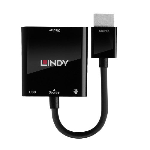 Lindy 38285 adaptador de cable de vídeo 0,1 m HDMI tipo A (Estándar) VGA (D-Sub) Negro - imagen 2