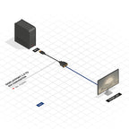 Lindy 41004 adaptador de cable de vídeo 0,15 m DisplayPort DVI-D Negro - imagen 3