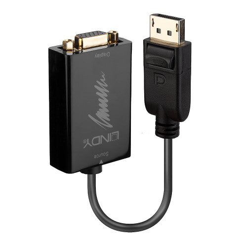 Lindy 41006 adaptador de cable de vídeo 0,15 m VGA (D-Sub) DisplayPort Negro - imagen 1