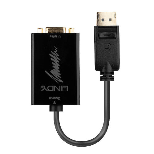 Lindy 41006 adaptador de cable de vídeo 0,15 m VGA (D-Sub) DisplayPort Negro - imagen 2