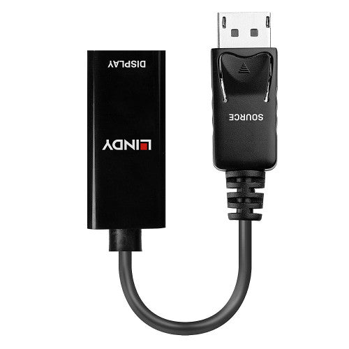 Lindy 41718 adaptador de cable de vídeo 0,15 m DisplayPort HDMI Negro - imagen 2