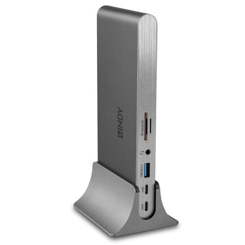 Lindy 43349 base para portátil y replicador de puertos Alámbrico USB 3.2 Gen 1 (3.1 Gen 1) Type-C Plata - imagen 3