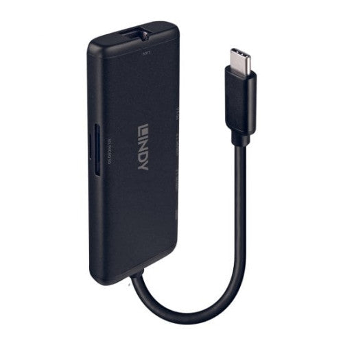 Lindy 43358 base para portátil y replicador de puertos Alámbrico USB 3.2 Gen 1 (3.1 Gen 1) Type-C Negro - imagen 1