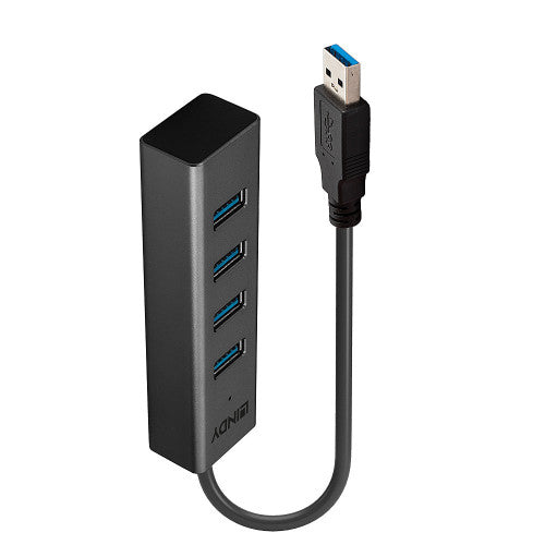 Lindy 43324 hub de interfaz USB 3.2 Gen 1 (3.1 Gen 1) Type-A 5000 Mbit/s Negro - imagen 1