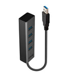 Lindy 43324 hub de interfaz USB 3.2 Gen 1 (3.1 Gen 1) Type-A 5000 Mbit/s Negro - imagen 1
