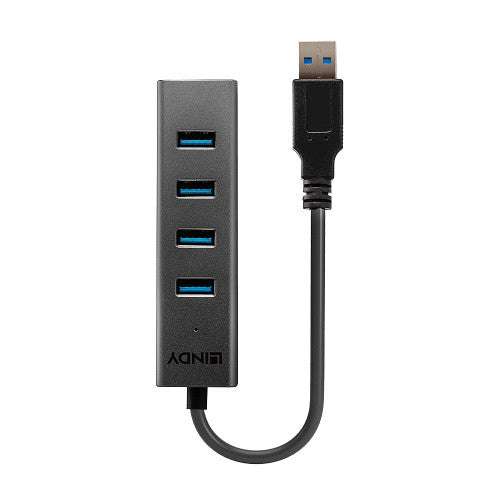 Lindy 43324 hub de interfaz USB 3.2 Gen 1 (3.1 Gen 1) Type-A 5000 Mbit/s Negro - imagen 2