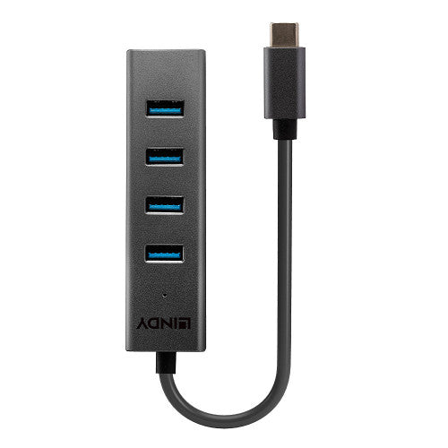 Lindy 43325 hub de interfaz USB 3.2 Gen 1 (3.1 Gen 1) Type-C 5000 Mbit/s Gris - imagen 2