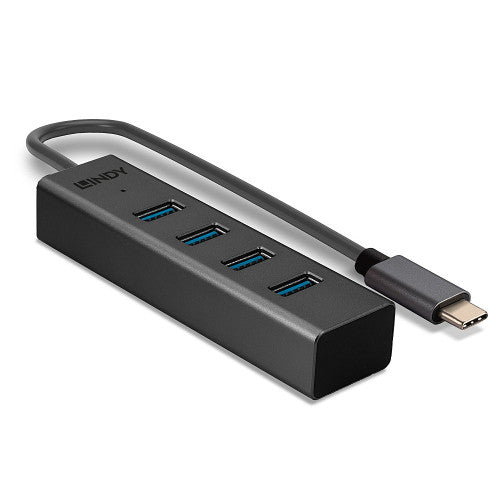 Lindy 43325 hub de interfaz USB 3.2 Gen 1 (3.1 Gen 1) Type-C 5000 Mbit/s Gris - imagen 3