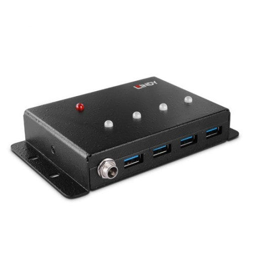 Lindy 43374 hub de interfaz USB 3.2 Gen 1 (3.1 Gen 1) Type-B 5000 Mbit/s Negro - imagen 1