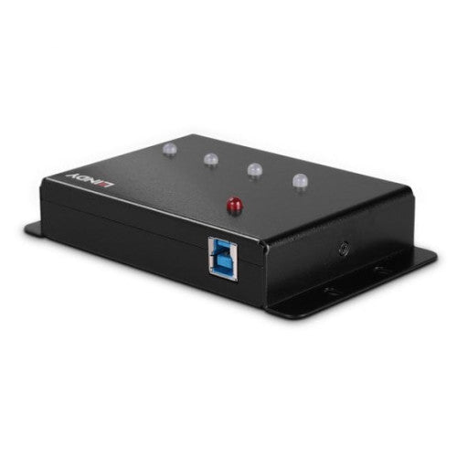 Lindy 43374 hub de interfaz USB 3.2 Gen 1 (3.1 Gen 1) Type-B 5000 Mbit/s Negro - imagen 2