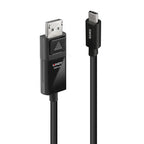 Lindy 43341 adaptador de cable de vídeo 1 m USB Tipo C DisplayPort Negro - imagen 1