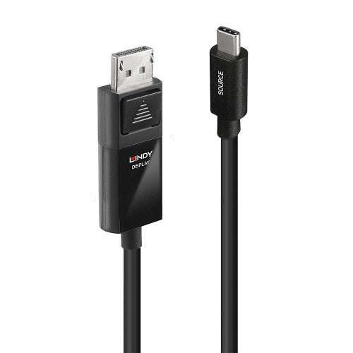 Lindy 43341 adaptador de cable de vídeo 1 m USB Tipo C DisplayPort Negro - imagen 1