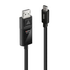 Lindy 43342 adaptador de cable de vídeo 2 m USB Tipo C DisplayPort Negro - imagen 1