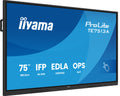 IIYAMA 75" (EDLA)/ANDROID 14,8 CORE SOC, 8/128GB, 40-PTS UHD , NFC, PIR , MM 2X20W +20W SBUW, 2XHDMI, USB-C / HDMI,DP, 2XUSB-C100W PD/MINI-JACK / OPT.OUT, 450CD/M2, L/S MODE, AG GLASS, LAN, WIFI6, BT5.0/IIWARE, PC SLOT,800X400 (WM INCL.) (TE7513A-B2 - imagen 1