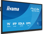 IIYAMA 75" (EDLA)/ANDROID 14,8 CORE SOC, 8/128GB, 40-PTS UHD , NFC, PIR , MM 2X20W +20W SBUW, 2XHDMI, USB-C / HDMI,DP, 2XUSB-C100W PD/MINI-JACK / OPT.OUT, 450CD/M2, L/S MODE, AG GLASS, LAN, WIFI6, BT5.0/IIWARE, PC SLOT,800X400 (WM INCL.) (TE7513A-B2 - imagen 1