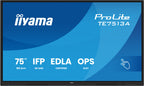 IIYAMA 75" (EDLA)/ANDROID 14,8 CORE SOC, 8/128GB, 40-PTS UHD , NFC, PIR , MM 2X20W +20W SBUW, 2XHDMI, USB-C / HDMI,DP, 2XUSB-C100W PD/MINI-JACK / OPT.OUT, 450CD/M2, L/S MODE, AG GLASS, LAN, WIFI6, BT5.0/IIWARE, PC SLOT,800X400 (WM INCL.) (TE7513A-B2 - imagen 2
