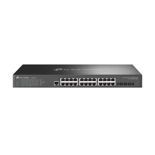TP-LINK SG3428X SWITCH GESTIONABLE L2+ JETSTREAM™ DE 24 PUERTOS GIGABIT CON 4 RANURAS 10GE SFP+