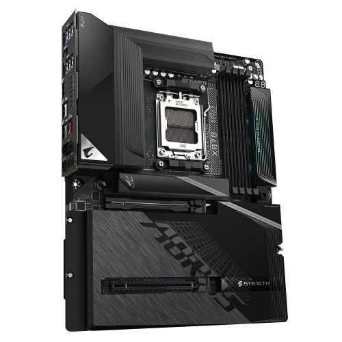 GIGABYTE X870 AORUS STEALTH Placa Base - Compatible con procesadores AMD Ryzen 9000, VRM digital de 16+2+2 fases, hasta 8200MHz DDR5 (O.C.), 2xPCIe 5.0 + 2xPCIe 4.0, Wi-Fi 7, LAN 5GbE, USB 4 - imagen 3