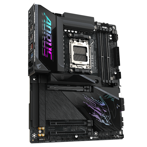 GIGABYTE X870E AORUS PRO X3D Placa Base - Compatible con procesadores AMD Ryzen 9000, VRM digital de 18+2+2 fases, hasta 9000MHz DDR5 (O.C.), 2xPCIe 5.0 + 2xPCIe 4.0, Wi-Fi 7, LAN 5GbE, USB 4 - imagen 3