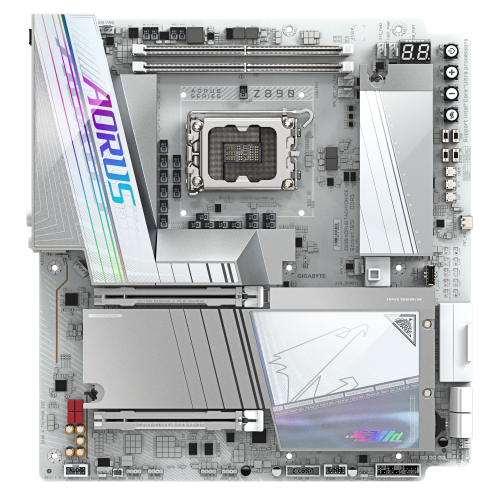 GIGABYTE Z890 AORUS TACHYON ICE Placa Base – Procesadores Intel Core Ultra (Serie 2), VRM de 18+1+2 fases, hasta 9500 MHz DDR5 (O.C), 1 x PCIe 5.0 + 3 x PCIe 4.0, Wi-Fi 7, LAN 5 GbE, USB 3.2 Gen 2x2 - imagen 2
