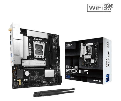 Asrock B860M Rock WiFi Intel B860 LGA 1851 (Socket V1) micro ATX - imagen 1