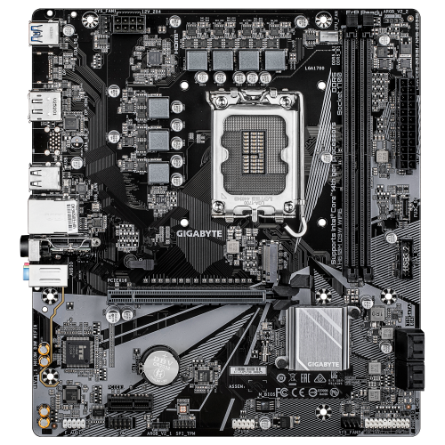 GIGABYTE H610M D3W WIFI6 Placa Base - Compatible con procesadores Intel Core de 14ª generación, VRM de 5+1+1 fases, hasta 5600MHz DDR4, 1xPCIe 3.0 M.2, Wi-Fi 6, LAN 1GbE, USB 3.2 Gen 1 - imagen 2