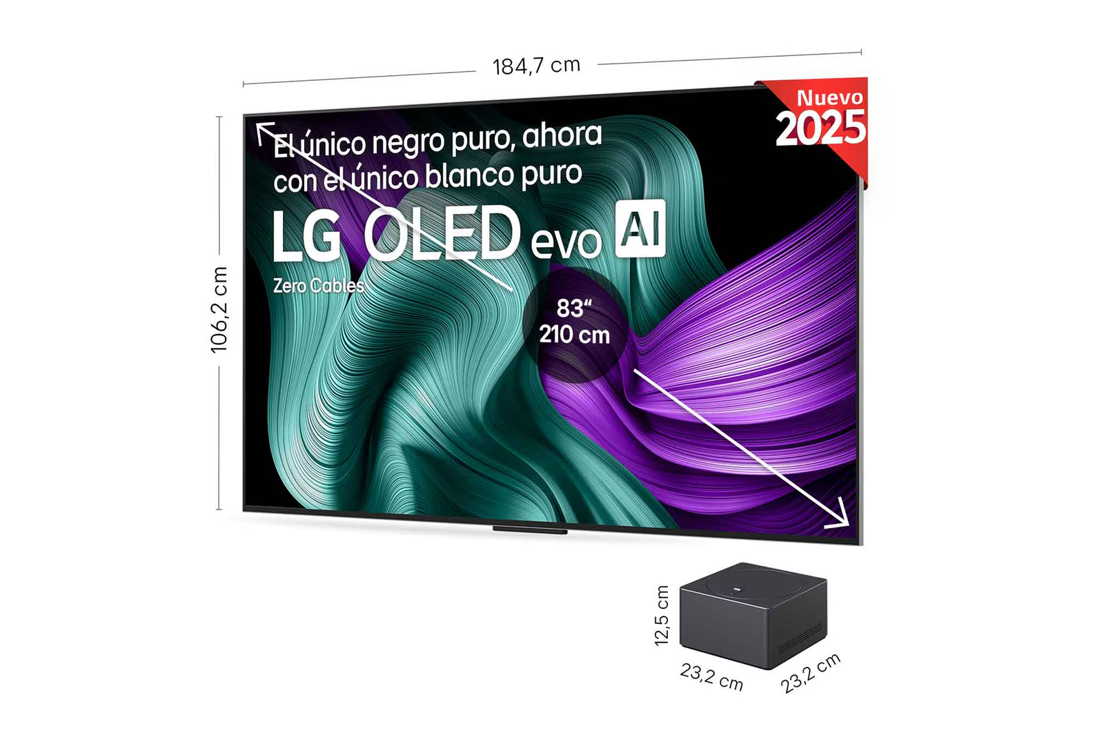 LG OLED evo AI OLED83M59LA 2,11 m (83") 4K Ultra HD Smart TV Wifi Metálico - imagen 2