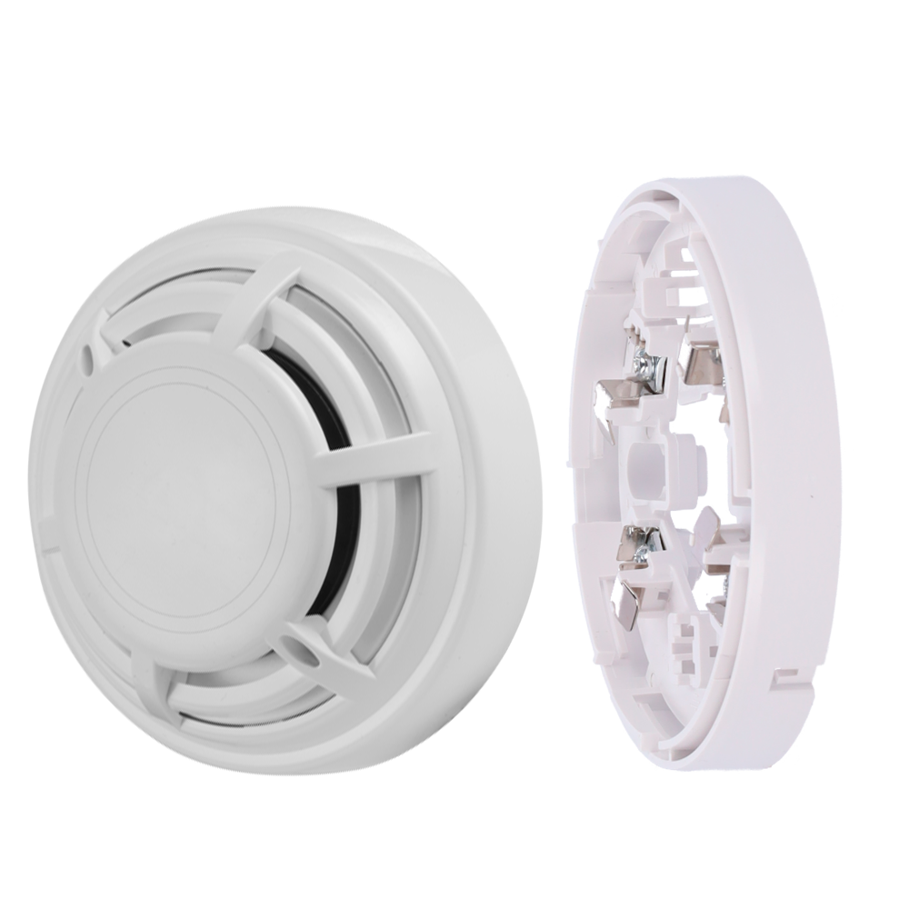 DMTECH 50XKIT-DMT-HEAT - Kit 50 detectores térmicos y bases DMTech - Detector convencional termovelocimétrico - Certificado EN54 part 5 - Doble LED de alarma para su visualización desde cualquier lugar - Fabricado en material ABS con resistencia al calor - imagen 1