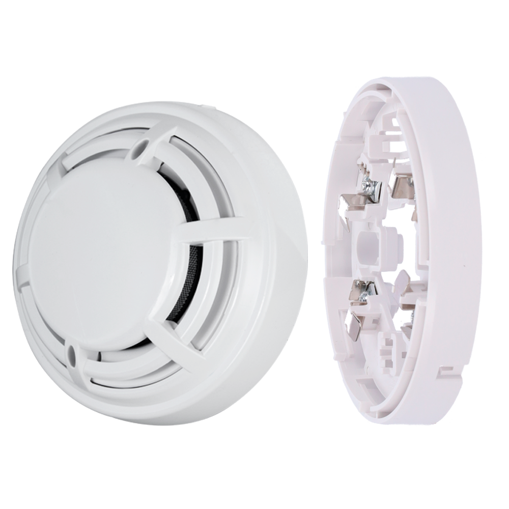 DMTECH 50XKIT-DMT-OPTICAL - Kit 50 detectores ópticos y bases DMTech - Detector convencional óptico de incendio - Certificado EN54 part 7 - Doble LED de alarma para su visualización desde cualquier lugar - Fabricado en material ABS con resistencia al calo - imagen 1