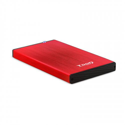 TooQ TQE-2527R caja para disco duro externo 2.5" Caja de disco duro (HDD) Negro, Rojo - imagen 1