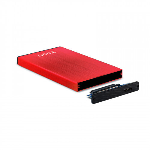 TooQ TQE-2527R caja para disco duro externo 2.5" Caja de disco duro (HDD) Negro, Rojo - imagen 3
