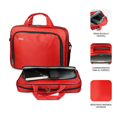 SUBBLIM Maletín Ordenador Oxford Laptop Bag 15,4-16" Red - imagen 2