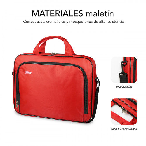 SUBBLIM Maletín Ordenador Oxford Laptop Bag 15,4-16" Red - imagen 3