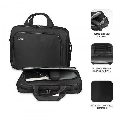 SUBBLIM Maletín Ordenador Oxford Laptop Bag 13,3"-14" Black - imagen 2