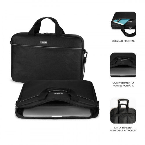 SUBBLIM Maletín con Ratón Select Pack Wired Mouse USB + Laptop bag 15,6" - imagen 2