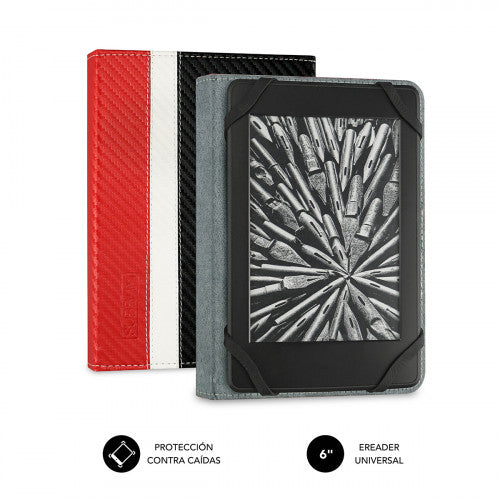 SUBBLIM Funda Libro Electrónico Clever Ebook Case 6" Red - imagen 1