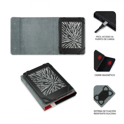 SUBBLIM Funda Libro Electrónico Clever Ebook Case 6" Red - imagen 2