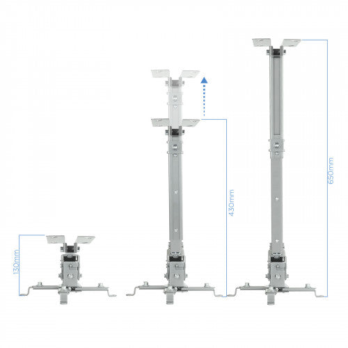 TooQ SOPORTE UNIVERSAL INCLINABLE DE TECHO PARA PROYECTOR PLATA - imagen 2
