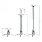 TooQ SOPORTE UNIVERSAL INCLINABLE DE TECHO PARA PROYECTOR PLATA - imagen 2